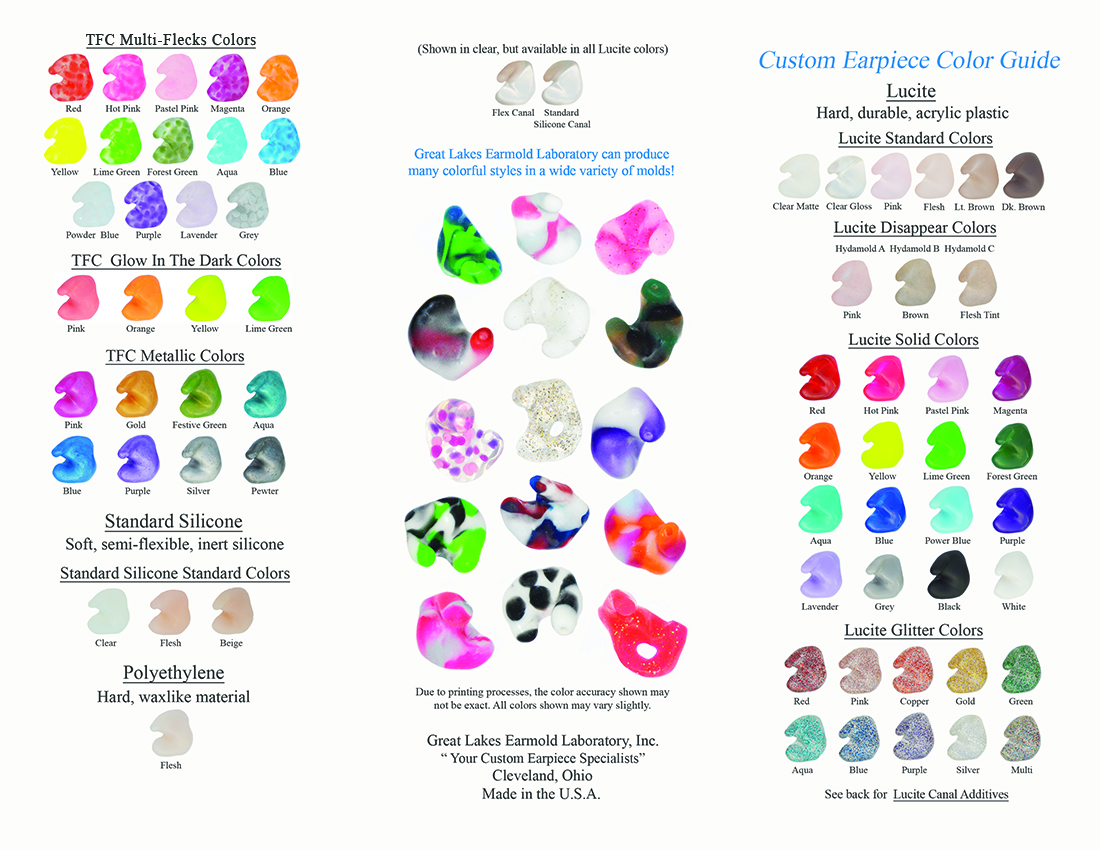 Earmold Colors